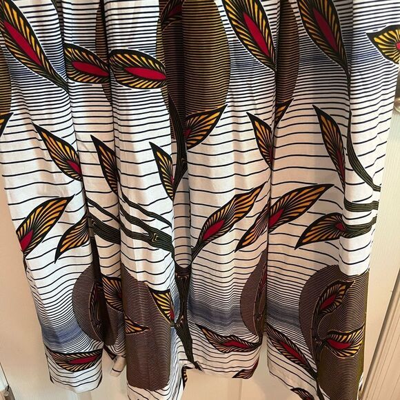 Francis + Benedict Brown and White Pleated A-Line Maxi Skirt - Picture 3 of 9